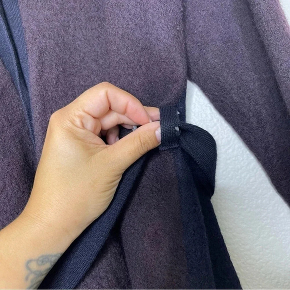 COS Boiled 100% Wool Color Block V Neck Button Front Cardigan Sweater Size XS - Picture 10 of 13